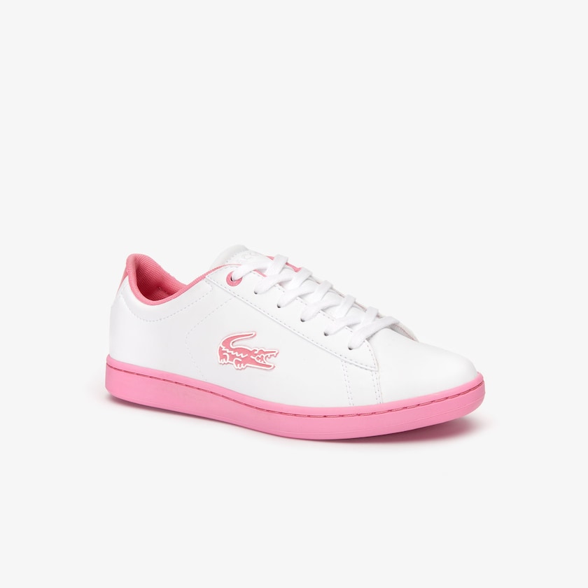 Tenis Lacoste Niños Blancos Rosas Carnaby Evo Lace-up Synthetic OR4-20122G1