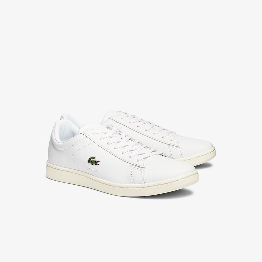 Tenis Lacoste Carnaby Evo Leather Accent Hombre Blancos Grises | KD9-27992R9