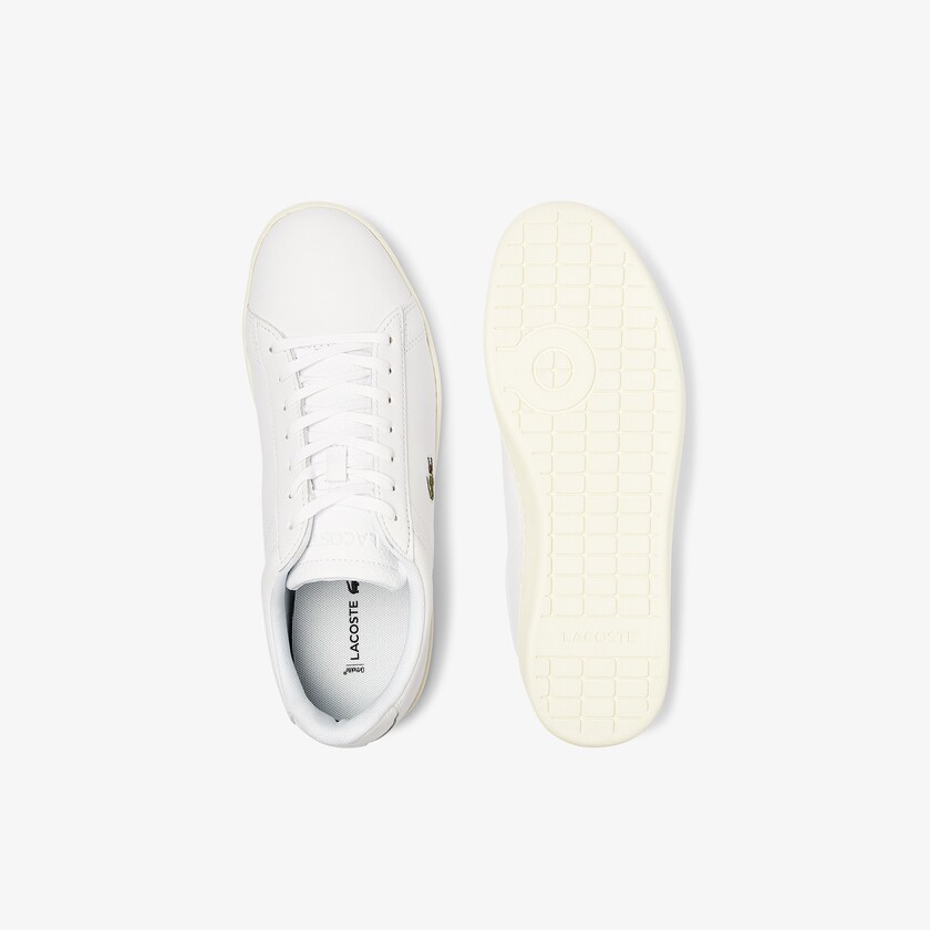 Tenis Lacoste Carnaby Evo Leather Accent Hombre Blancos Grises | KD9-27992R9