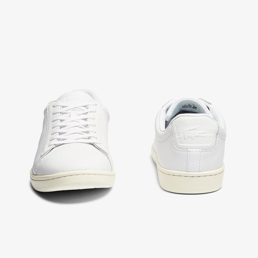 Tenis Lacoste Carnaby Evo Leather Accent Hombre Blancos Grises | KD9-27992R9