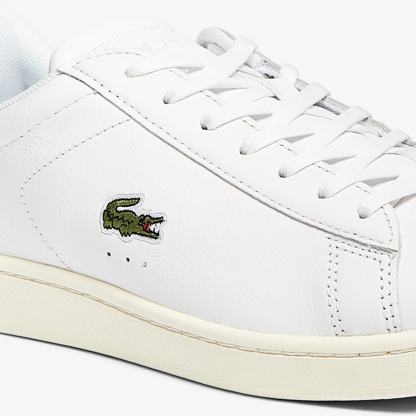 Tenis Lacoste Carnaby Evo Leather Accent Hombre Blancos Grises | KD9-27992R9