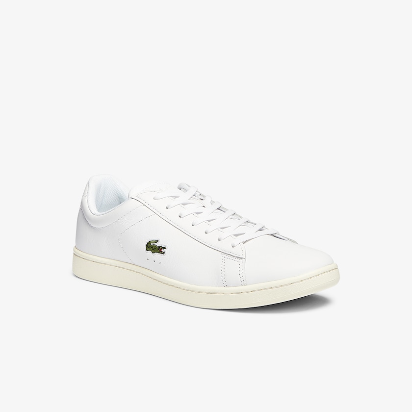 Tenis Lacoste Carnaby Evo Leather Accent Hombre Blancos Grises | KD9-27992R9