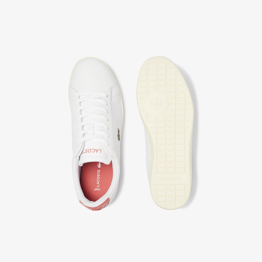 Tenis Lacoste Carnaby Evo Leather Accent Hombre Blancos Beige | LF2-62496B9