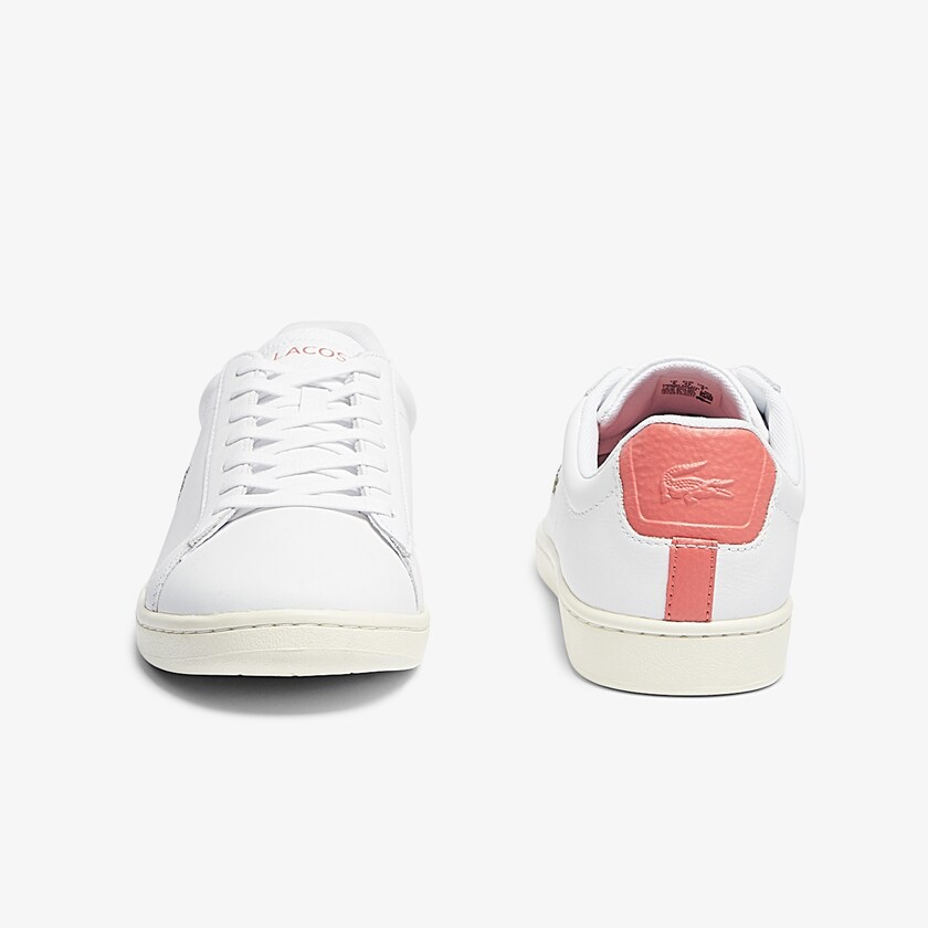 Tenis Lacoste Carnaby Evo Leather Accent Hombre Blancos Beige | LF2-62496B9