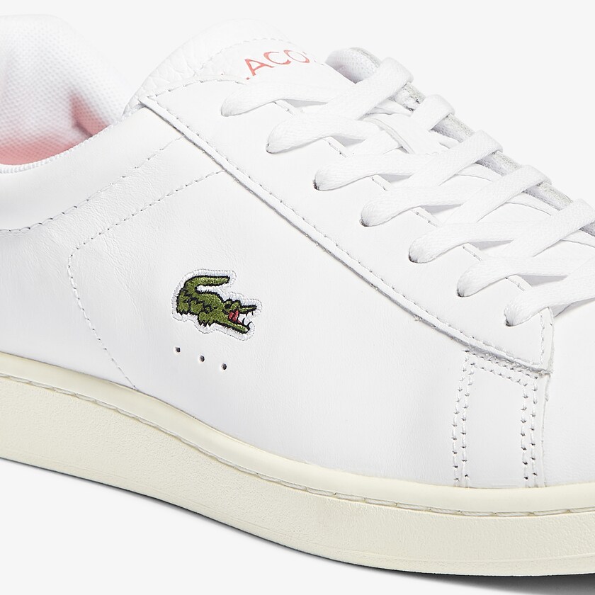 Tenis Lacoste Carnaby Evo Leather Accent Hombre Blancos Beige | LF2-62496B9