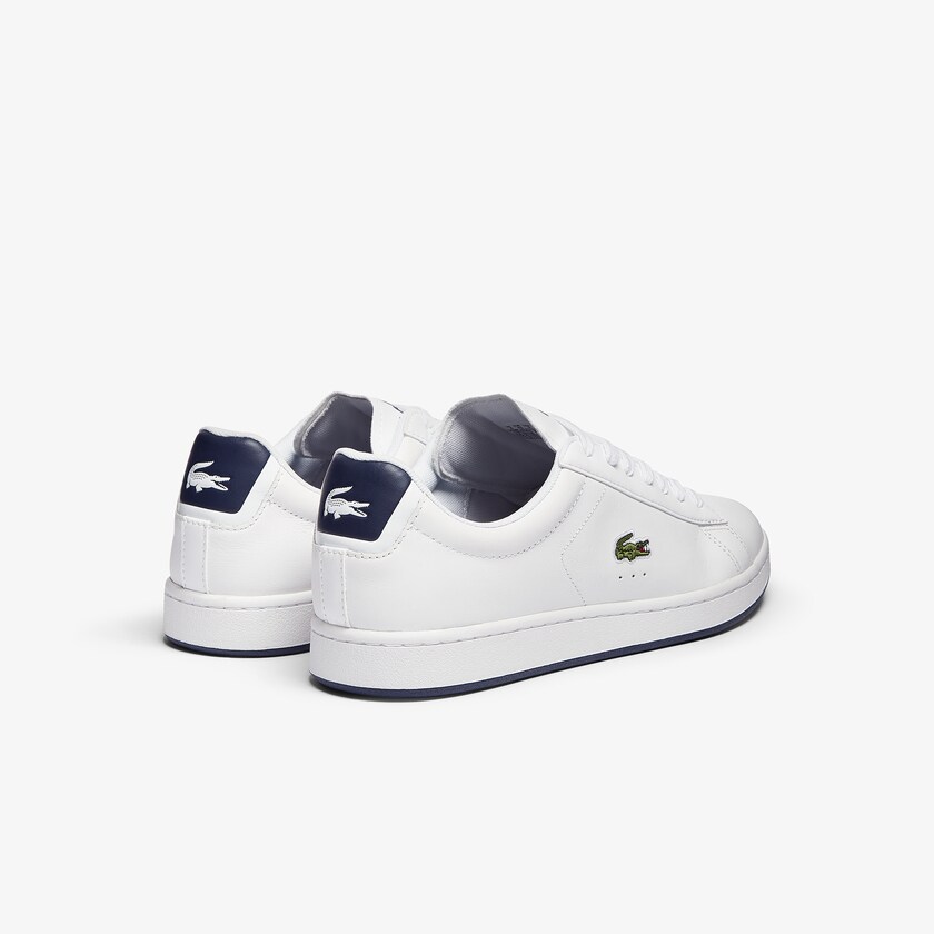 Tenis Lacoste Carnaby Evo Leather Hombre Blancos Azul Marino | UM7-70557W0