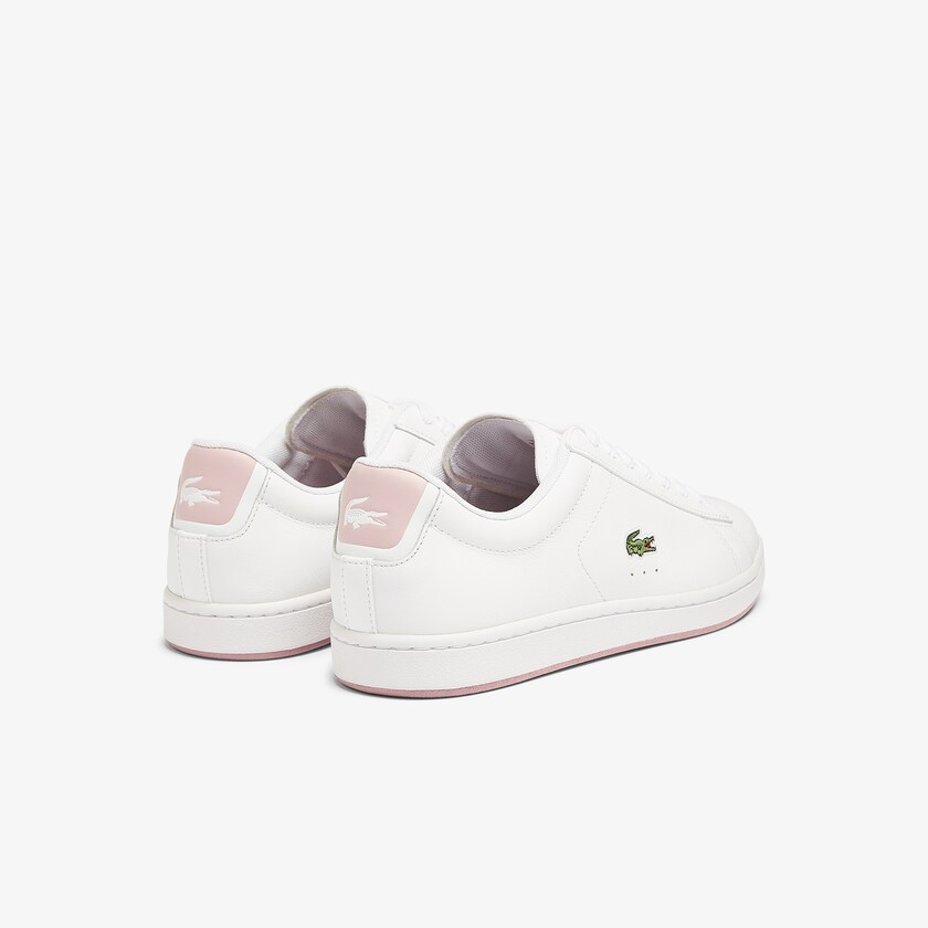 Tenis Lacoste Carnaby Evo Leather Mujer Blancos Rosas | OV2-40844N9