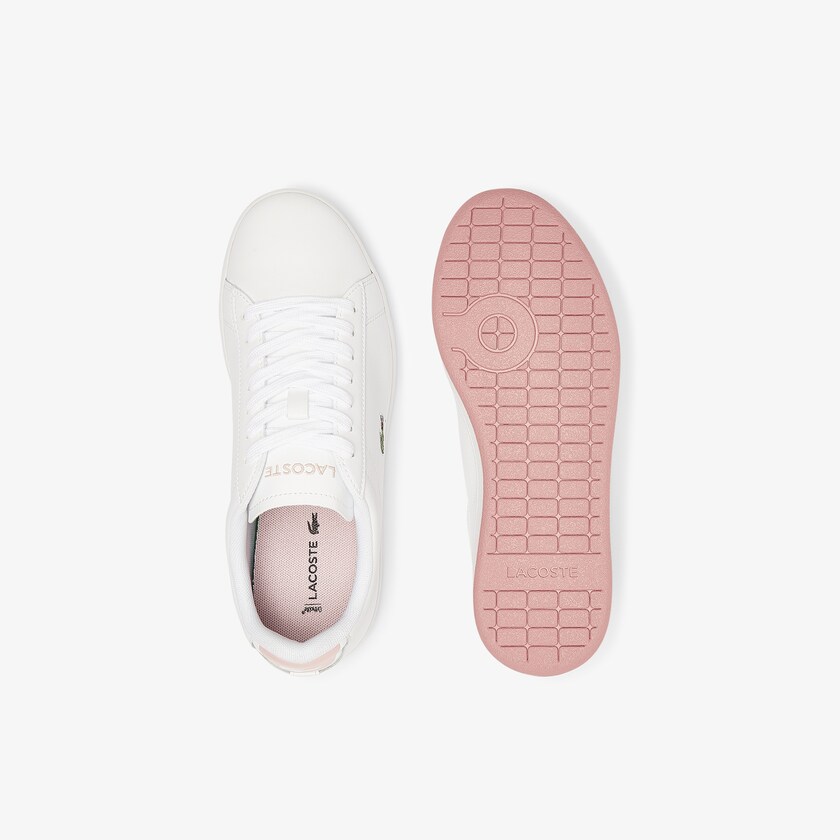 Tenis Lacoste Carnaby Evo Leather Mujer Blancos Rosas | OV2-40844N9