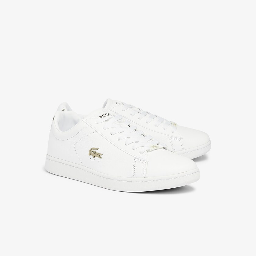 Tenis Lacoste Carnaby Evo Leather Platinum Hombre Blancos Blancos | YZ3-70117H7