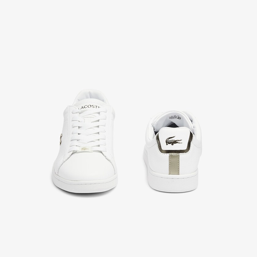 Tenis Lacoste Carnaby Evo Leather Platinum Hombre Blancos Blancos | YZ3-70117H7