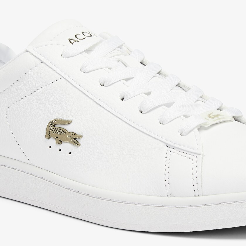 Tenis Lacoste Carnaby Evo Leather Platinum Hombre Blancos Blancos | YZ3-70117H7