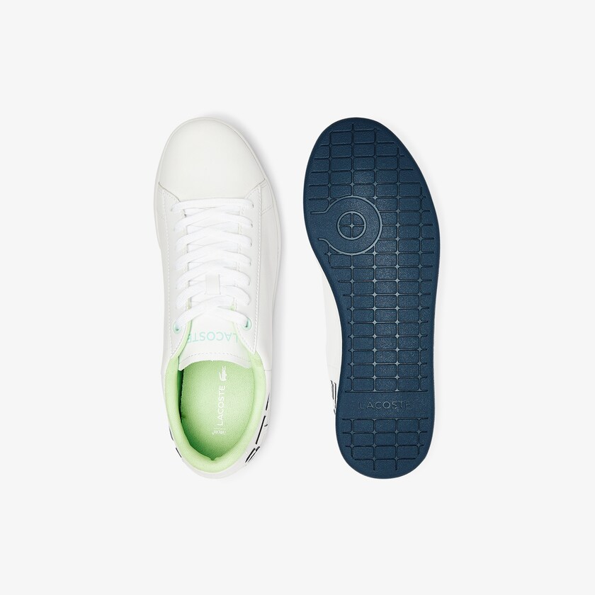 Tenis Lacoste Carnaby Evo Leather and Citrus Accent Hombre Blancos Azul Marino | ZT3-96629O1