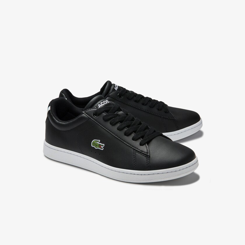 Tenis Lacoste Carnaby Evo Mesh-lined Leather Mujer Negros | LT4-20072K5