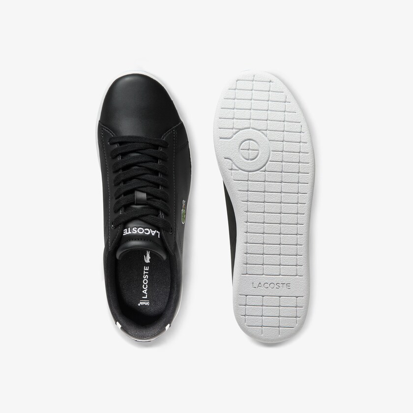 Tenis Lacoste Carnaby Evo Mesh-lined Leather Mujer Negros | LT4-20072K5