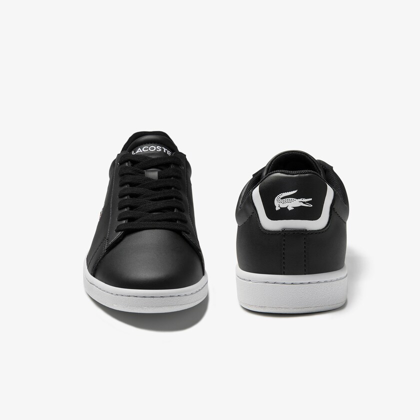 Tenis Lacoste Carnaby Evo Mesh-lined Leather Mujer Negros | LT4-20072K5