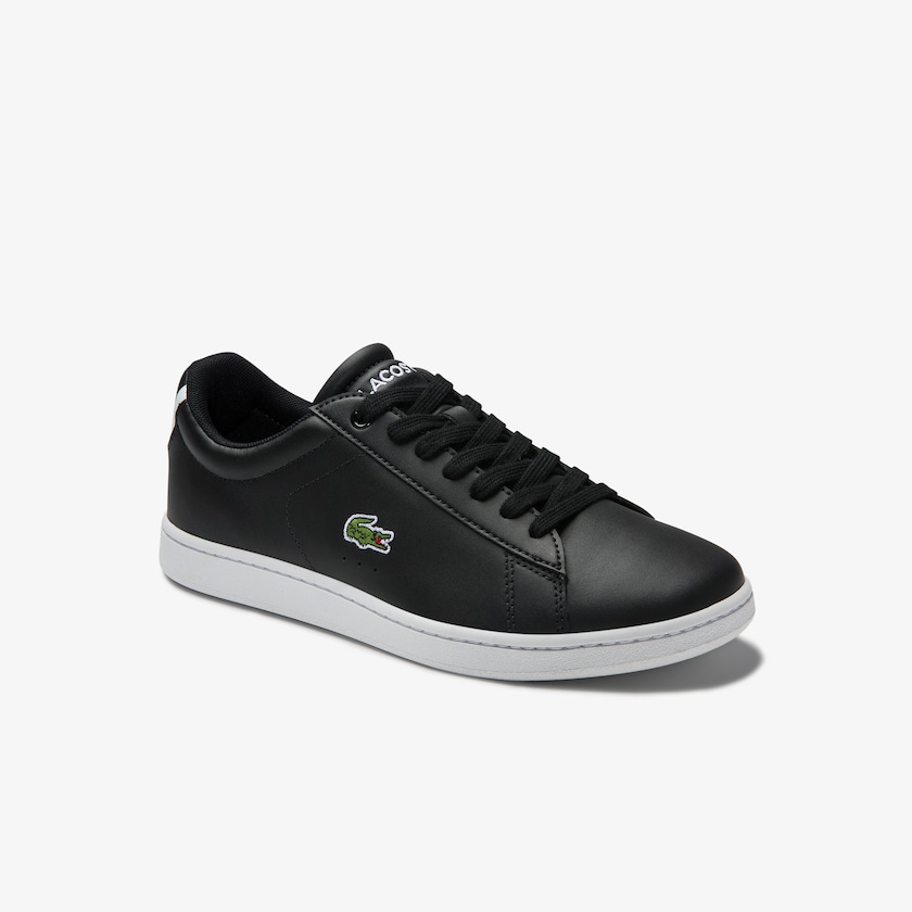 Tenis Lacoste Carnaby Evo Mesh-lined Leather Mujer Negros | LT4-20072K5