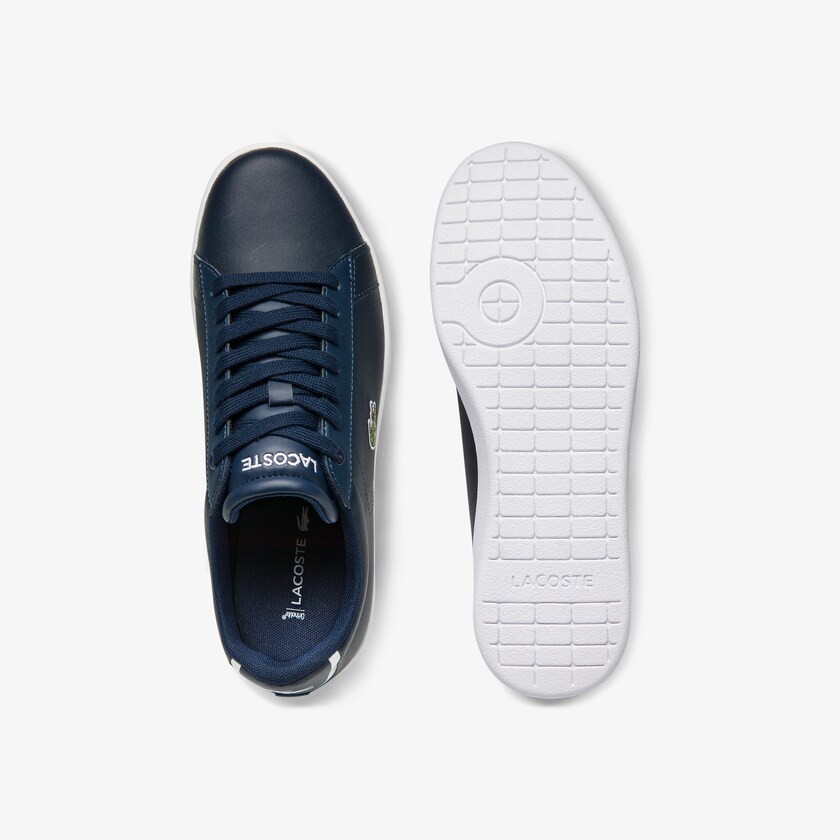 Tenis Lacoste Carnaby Evo Mesh-lined Leather Mujer Azul Marino | ZL6-19811K0