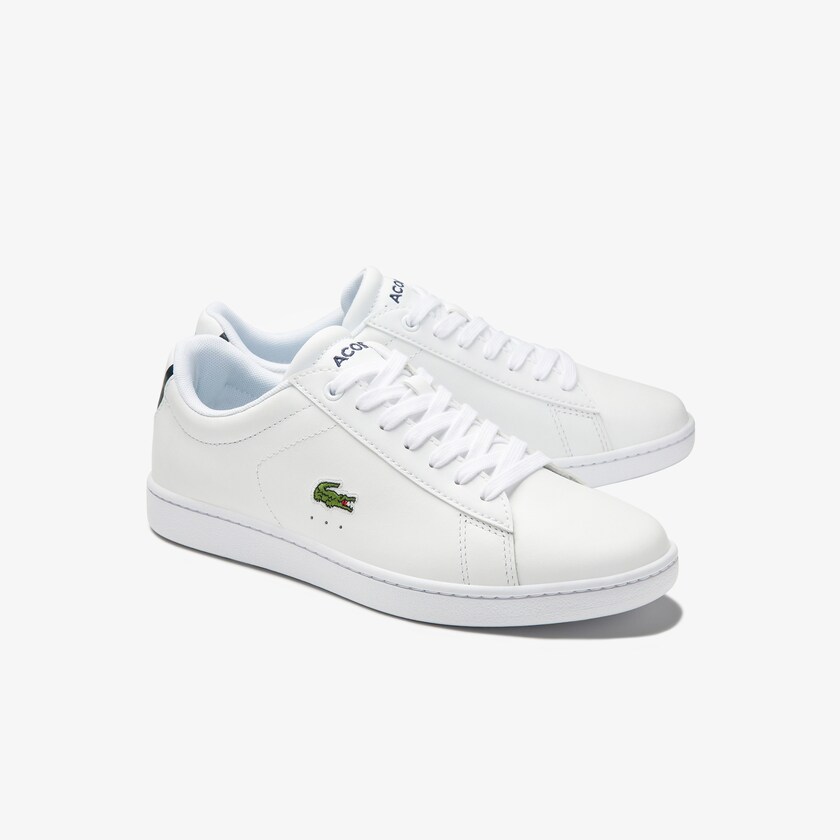 Tenis Lacoste Carnaby Evo Mesh-lined Leather Mujer Blancos | BJ6-02770F4