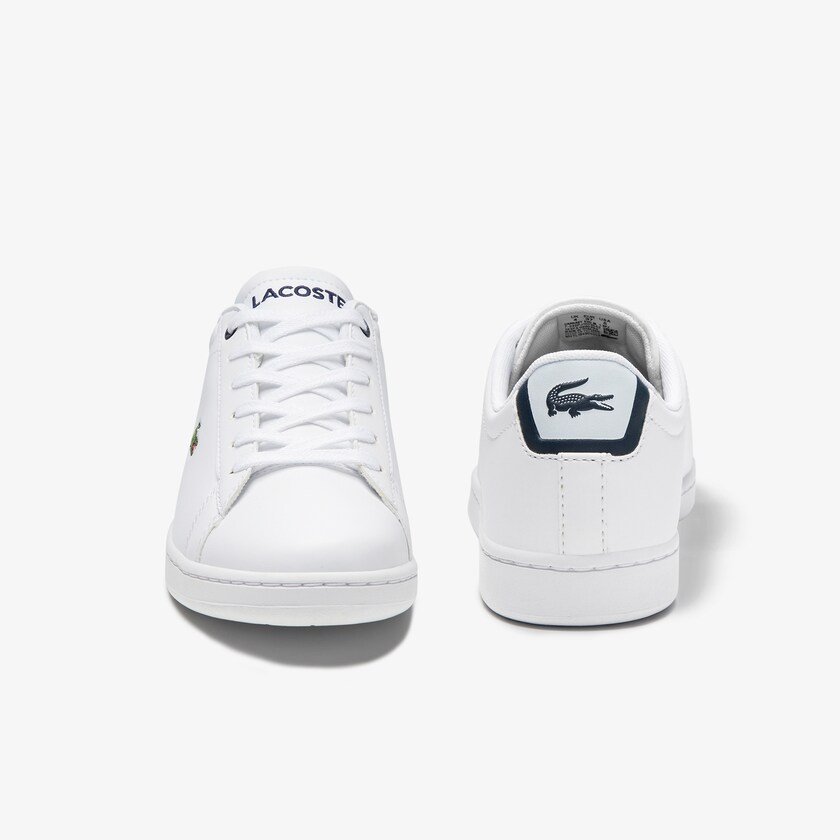 Tenis Lacoste Niños Blancos Azul Marino Carnaby Evo Mesh-lined Tonal Synthetic HE2-89958B8