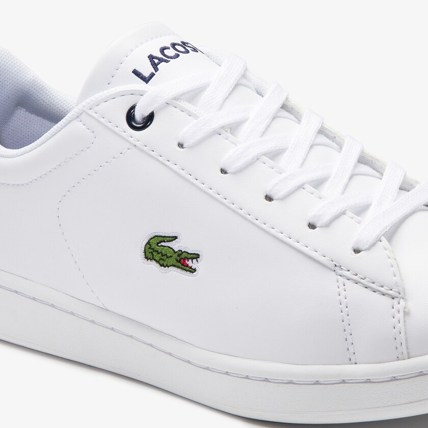 Tenis Lacoste Niños Blancos Azul Marino Carnaby Evo Mesh-lined Tonal Synthetic HE2-89958B8