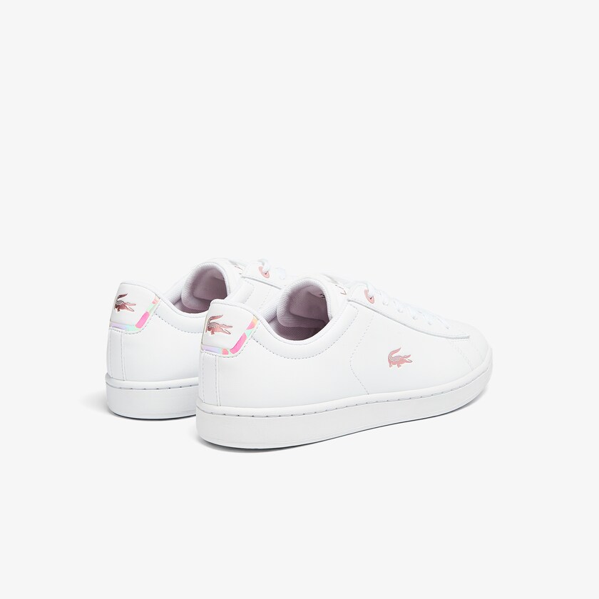 Tenis Lacoste Niños Blancos Rosas Carnaby Evo Metallic Accent JB8-46124R9