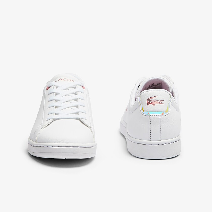 Tenis Lacoste Niños Blancos Rosas Carnaby Evo Metallic Accent JB8-46124R9