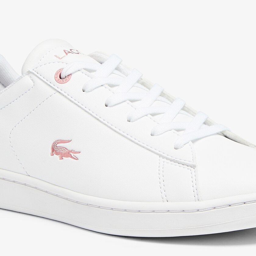 Tenis Lacoste Niños Blancos Rosas Carnaby Evo Metallic Accent JB8-46124R9