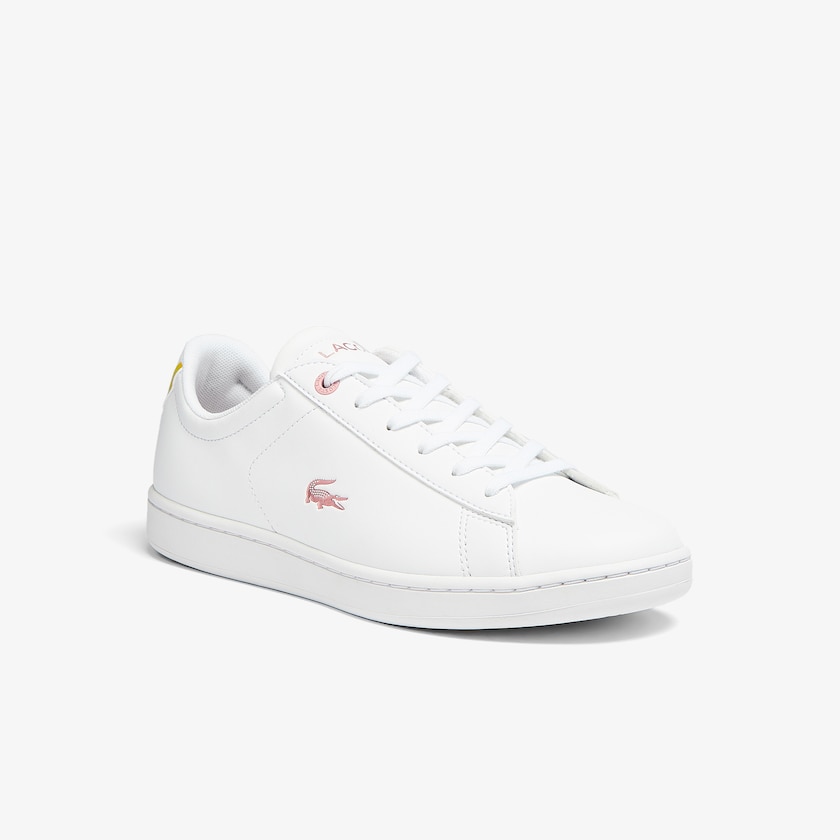 Tenis Lacoste Niños Blancos Rosas Carnaby Evo Metallic Accent JB8-46124R9