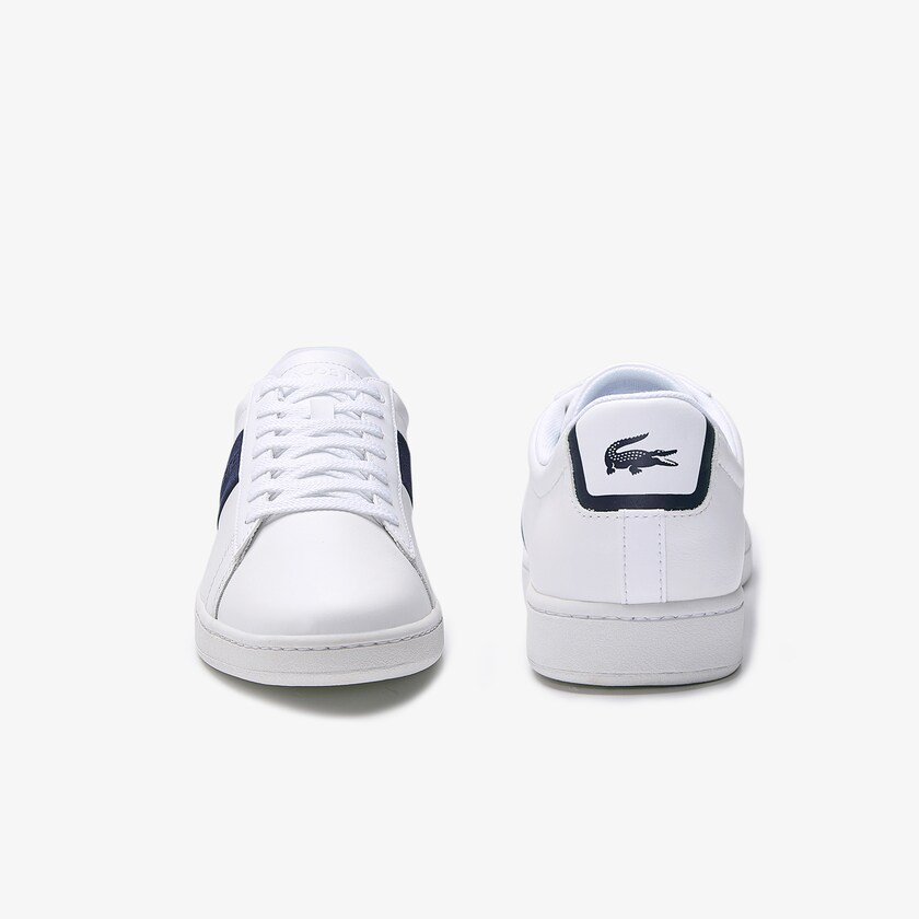 Tenis Lacoste Carnaby Evo Pigmented Leather Hombre Blancos Azul Marino | FA4-39093N7