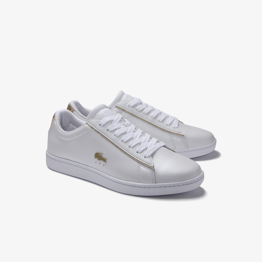 Tenis Lacoste Carnaby Evo Satin and Leather Mujer Blancos | AK6-79187L9