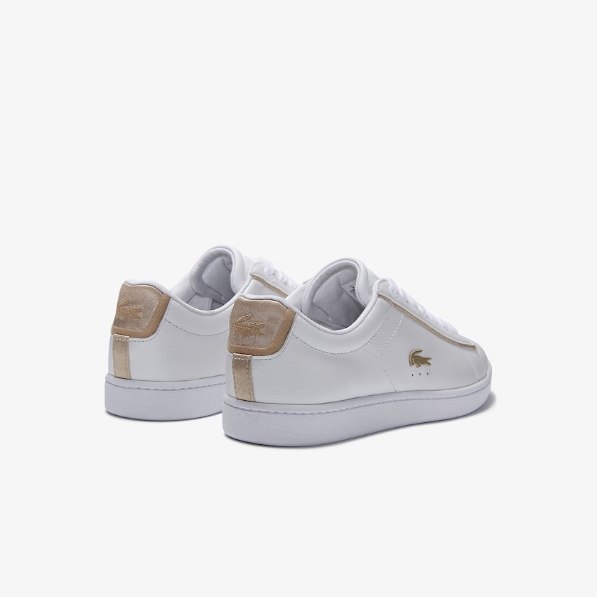 Tenis Lacoste Carnaby Evo Satin and Leather Mujer Blancos | AK6-79187L9