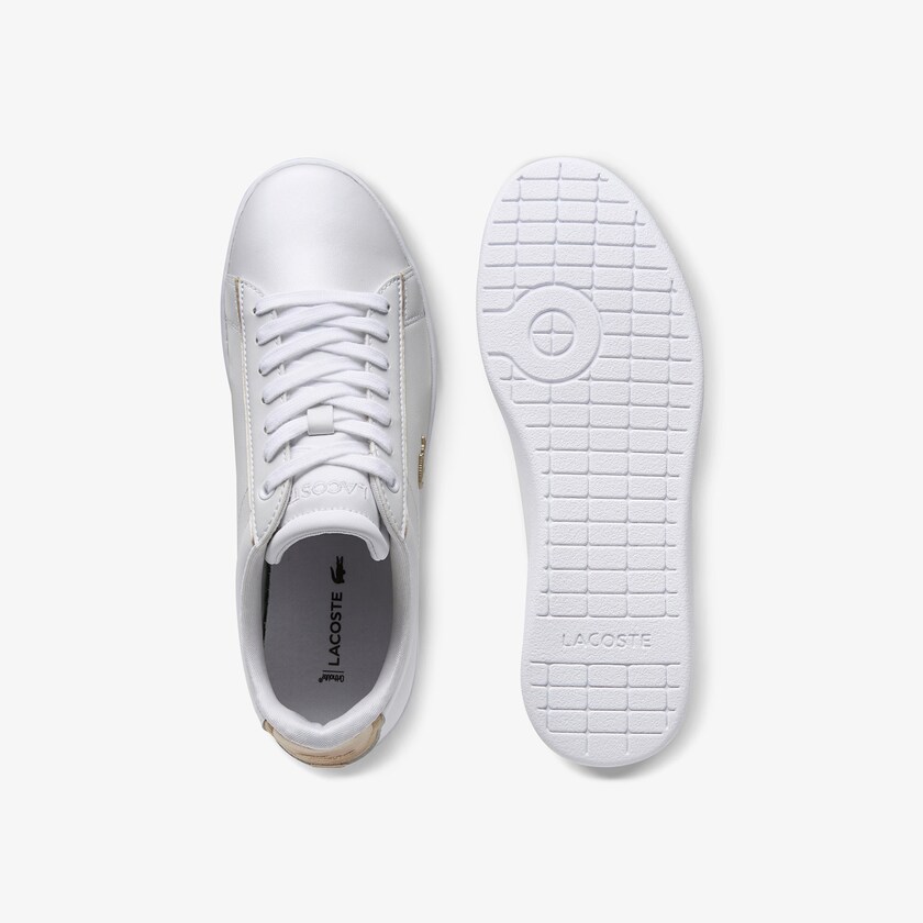 Tenis Lacoste Carnaby Evo Satin and Leather Mujer Blancos | AK6-79187L9