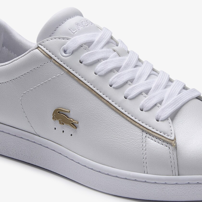 Tenis Lacoste Carnaby Evo Satin and Leather Mujer Blancos | AK6-79187L9