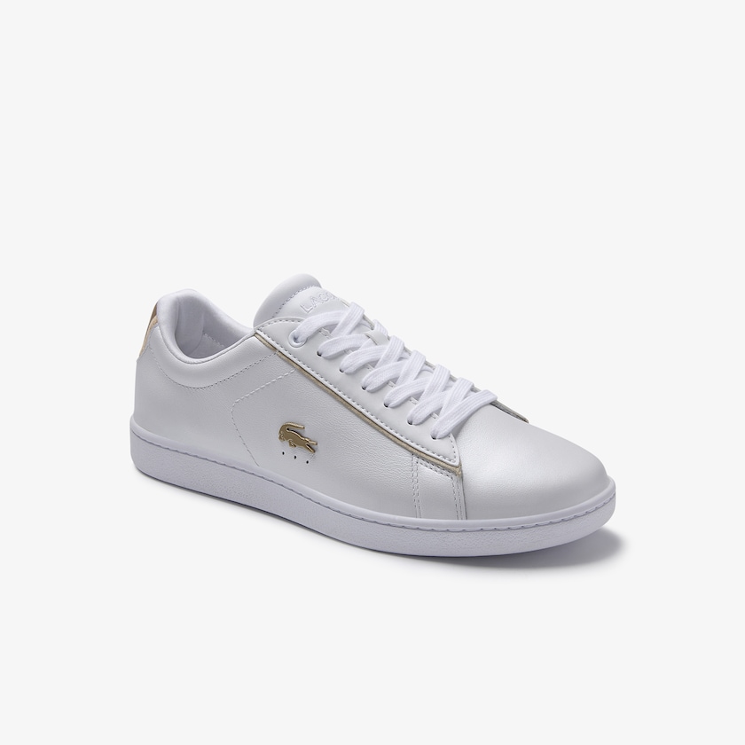 Tenis Lacoste Carnaby Evo Satin and Leather Mujer Blancos | AK6-79187L9