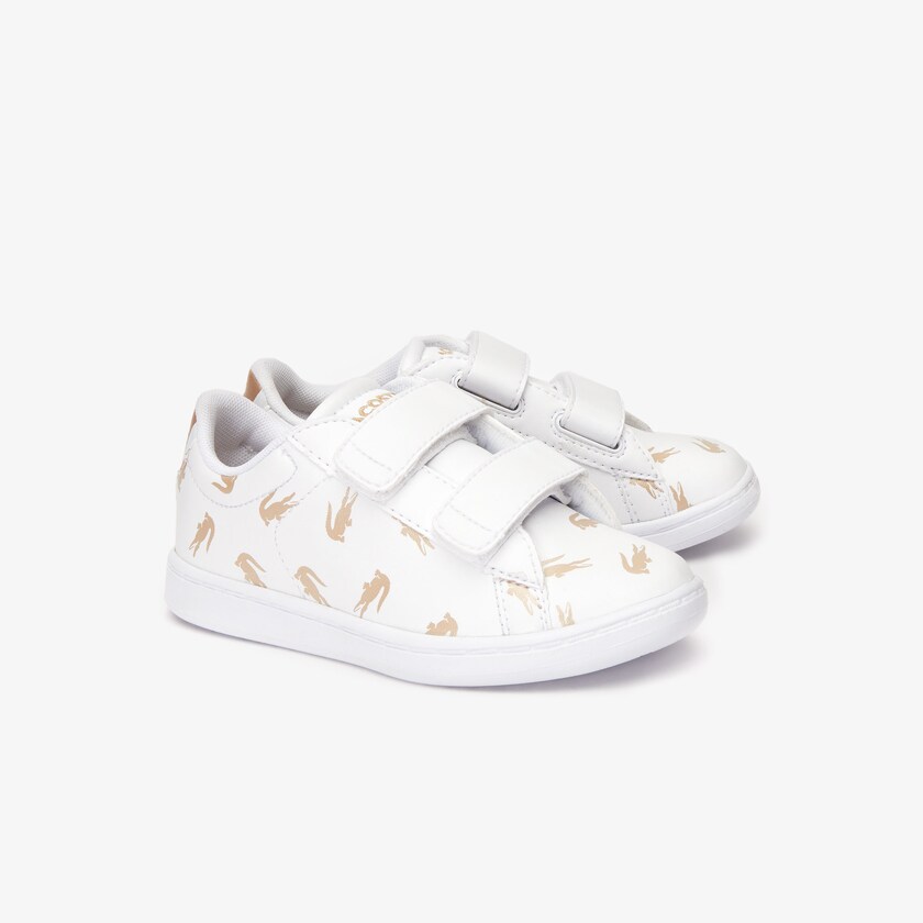 Tenis Lacoste Niños Blancos Dorados Carnaby Evo Synthetic with Multi-Croc Prints AQ6-73587U6