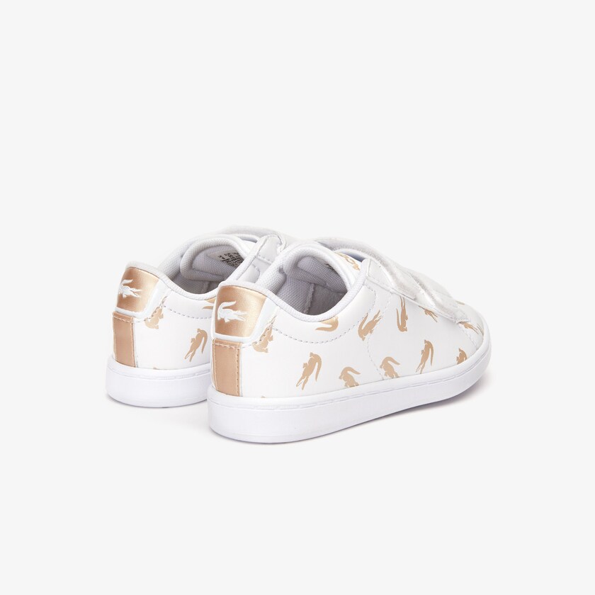 Tenis Lacoste Niños Blancos Dorados Carnaby Evo Synthetic with Multi-Croc Prints AQ6-73587U6