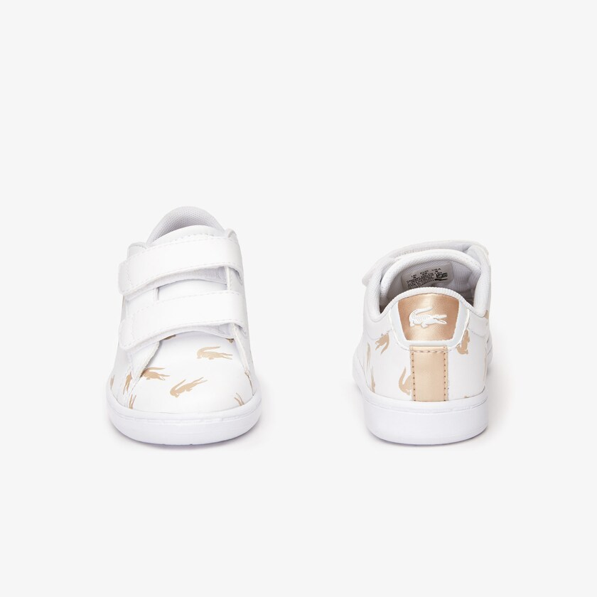 Tenis Lacoste Niños Blancos Dorados Carnaby Evo Synthetic with Multi-Croc Prints AQ6-73587U6