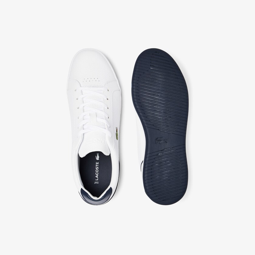 Tenis Lacoste Challenge Leather Hombre Blancos Azul Marino | IC7-05750W3
