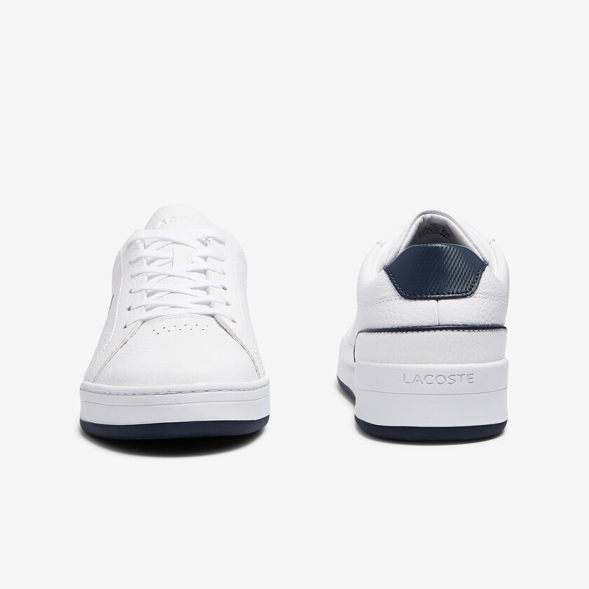 Tenis Lacoste Challenge Leather Hombre Blancos Azul Marino | IC7-05750W3