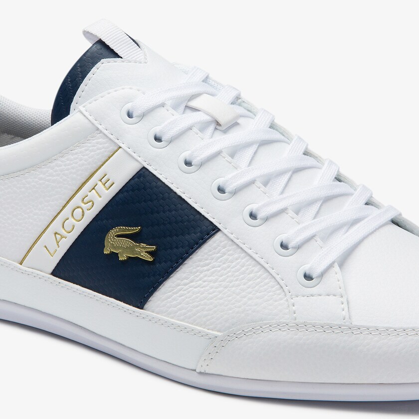 Tenis Lacoste Chaymon Leather and Carbon Fibre Hombre Blancos Blancos | ED8-25762M0