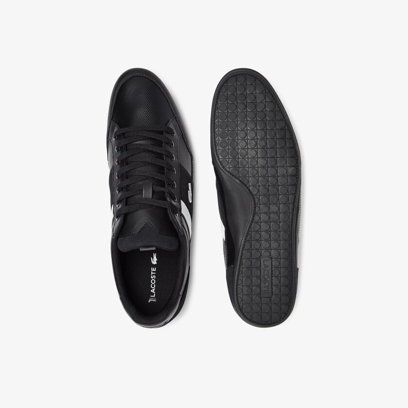Tenis Lacoste Chaymon Leather and Suede Hombre Negros | AV1-13381W3