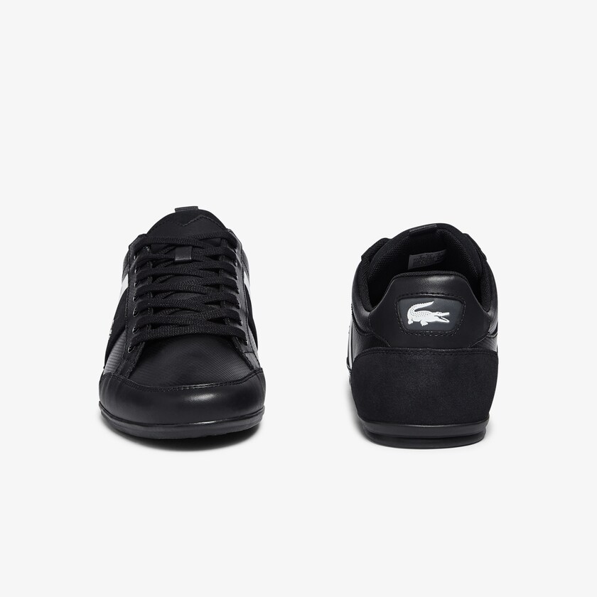 Tenis Lacoste Chaymon Leather and Suede Hombre Negros | AV1-13381W3