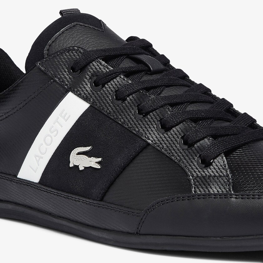 Tenis Lacoste Chaymon Leather and Suede Hombre Negros | AV1-13381W3