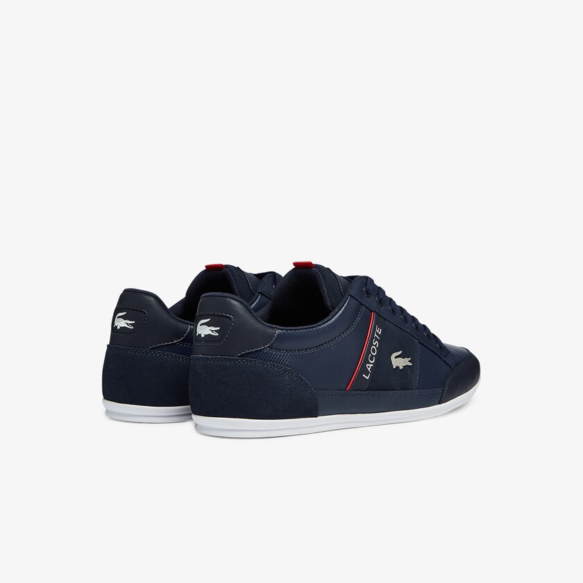 Tenis Lacoste Chaymon Leather and Suede Hombre Azul Marino Blancos | CM3-96519R5