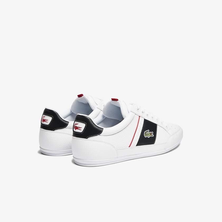 Tenis Lacoste Chaymon Leather and Synthetic Hombre Blancos Grises Oscuro | TY3-69006S2