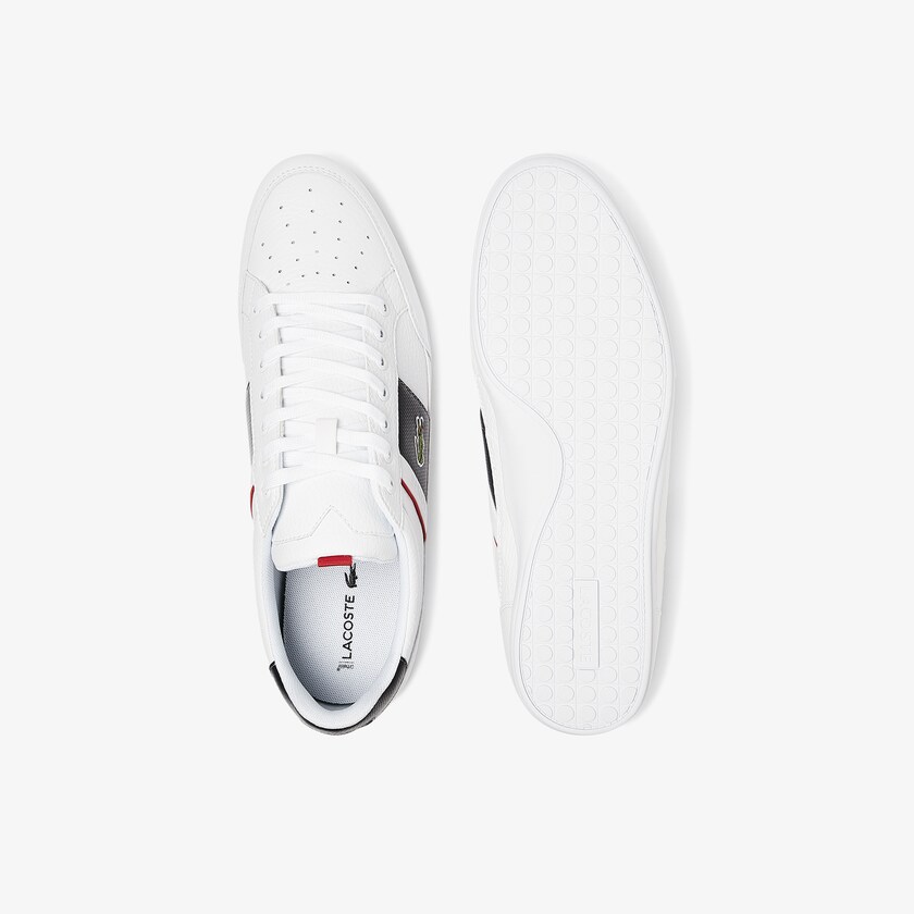 Tenis Lacoste Chaymon Leather and Synthetic Hombre Blancos Grises Oscuro | TY3-69006S2