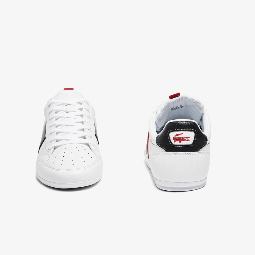 Tenis Lacoste Chaymon Leather and Synthetic Hombre Blancos Grises Oscuro | TY3-69006S2