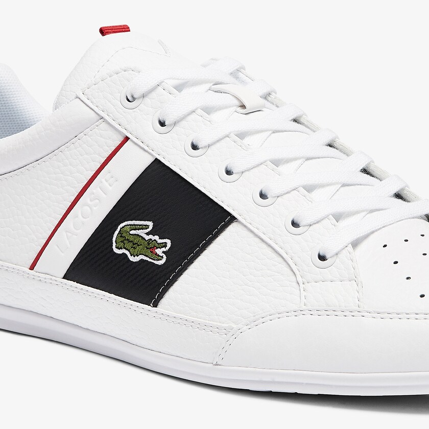 Tenis Lacoste Chaymon Leather and Synthetic Hombre Blancos Grises Oscuro | TY3-69006S2