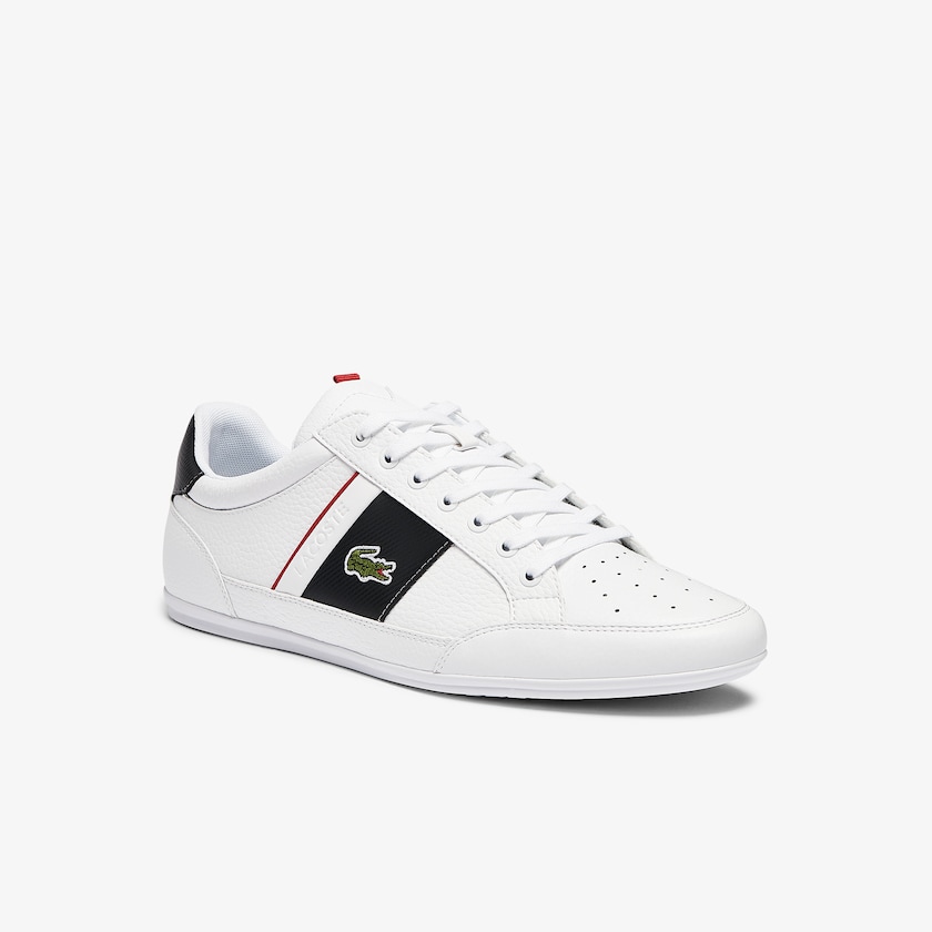 Tenis Lacoste Chaymon Leather and Synthetic Hombre Blancos Grises Oscuro | TY3-69006S2
