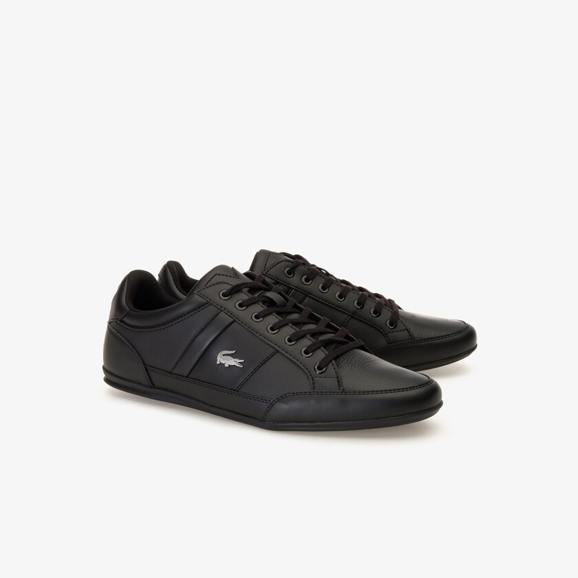 Tenis Lacoste Chaymon Nappa Leather Hombre Negros | KE4-70627O8